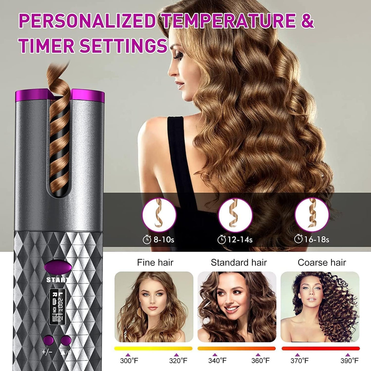 Cordless Automatic Hair Curler