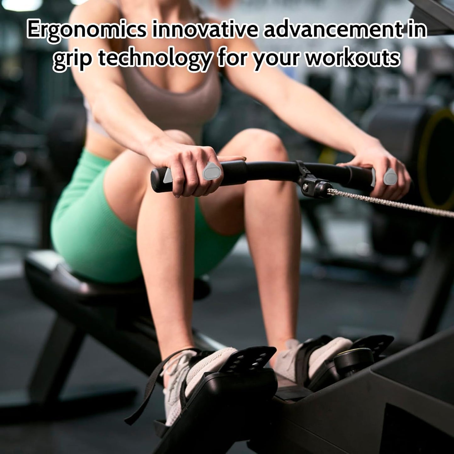 Rubber Gym Grips Fingerless Workout Grips (White -Set of 2 PCS)